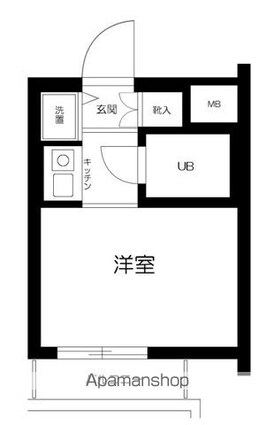 フリーダム町屋[1K/15.05m2]の間取図