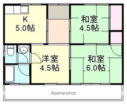 岡山県倉敷市田ノ上[3K/43.74m2]の間取図