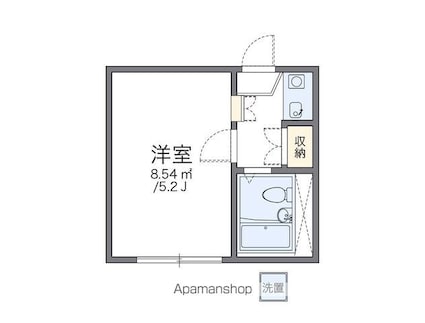 東京都練馬区春日町５丁目[1K/14.22m2]の間取図