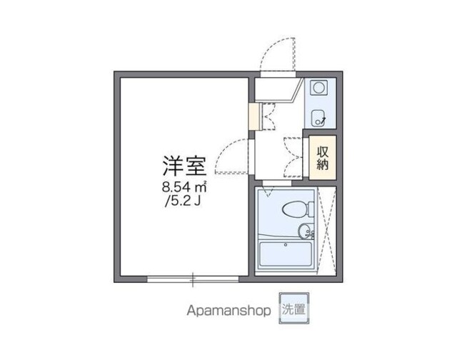 東京都練馬区春日町５丁目[1K/14.22m2]の間取図