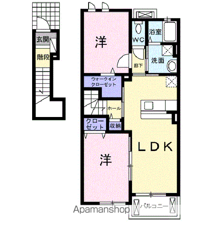アルカンシェル東台 A棟の間取り写真
