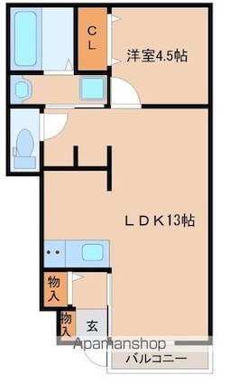 オラス本山[1LDK/41.4m2]の間取図