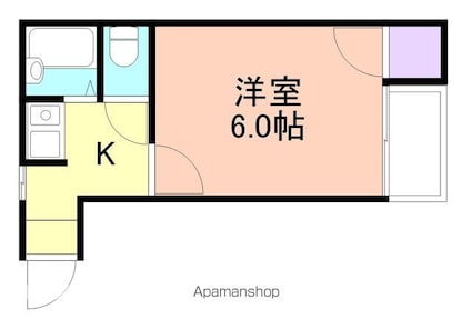 和歌山県和歌山市太田[1K/21.43m2]の間取図