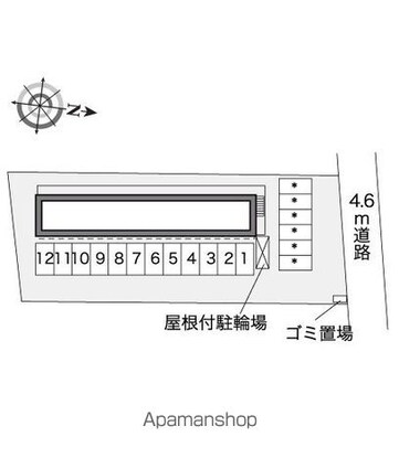 レオパレスコンフォート隅の浜[1K/20.28m2]の配置図