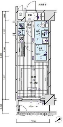 メインステージ亀戸[1K/23.15m2]の間取図