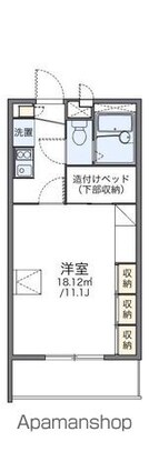 レオパレスＡＳＴ[1K/26.49m2]の間取図