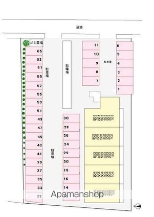 アメニティ屋島[2DK/51.29m2]の配置図