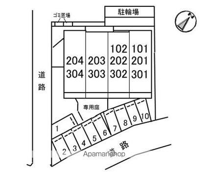ＴＡＫＡＳＵ　Ｈｉｌｌｓ（高須ヒルズ）[1LDK/47.29m2]の配置図
