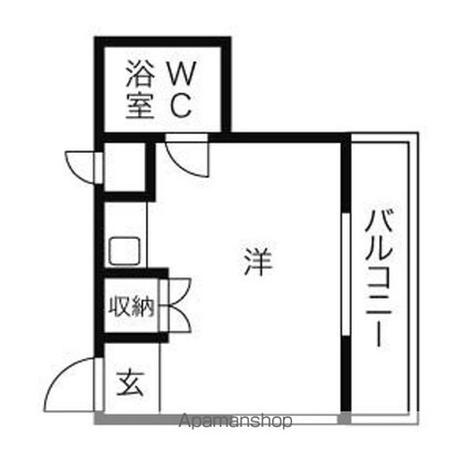 サンメゾン安田[1R/16m2]の間取図