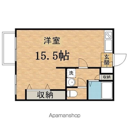コーポ輝[1R/34.99m2]の間取図