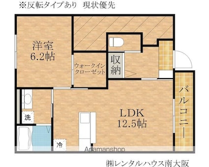 Ｍａｓｕｅｍｏｎ　Ⅱ番館[1LDK/45.46m2]の間取図