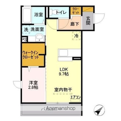 Ｉ．ヴィレッジ　ＥＡＳＴ[1LDK/35.32m2]の間取図