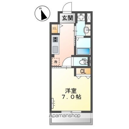 ラメール上天満[1K/27.14m2]の間取図