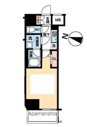 ディアレイシャス西武柳沢[1K/25.73m2]の間取図