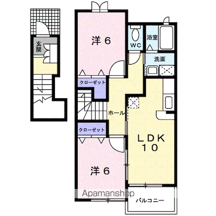ＡＬＢＡ　Ｃ[2LDK/57.22m2]の間取図
