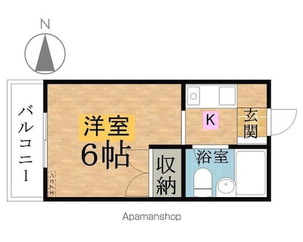 セントラルハイツ[1K/16m2]の間取図