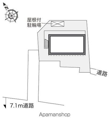 レオパレスヨロズヤＥ[1K/19.87m2]の配置図