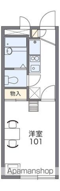 レオパレスのぎく[1K/19.87m2]の間取図