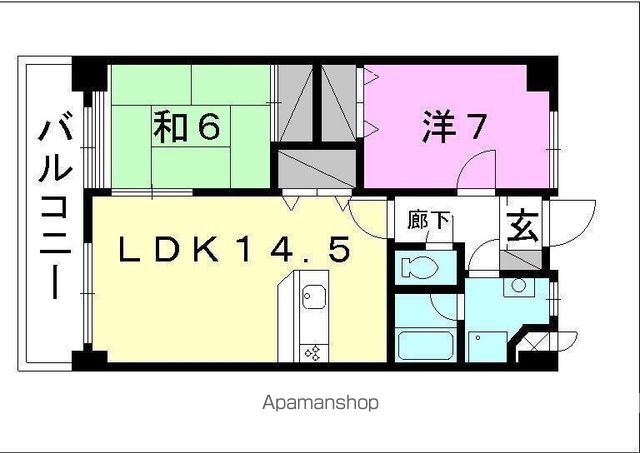 フォーレスト２[2LDK/63.61m2]の間取図