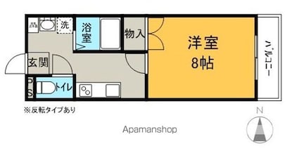 Ｐ－Ｐｌａｔｚ[1K/26.35m2]の間取図