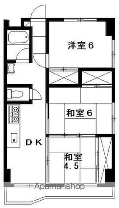 坂本ビル[3DK/46m2]の間取図
