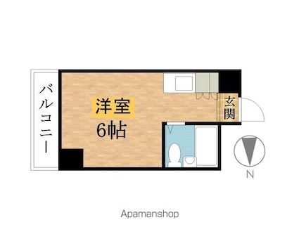 メゾン・ド・ノア第２北野[1R/15.02m2]の間取図