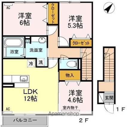 フォレスタ・エイトⅡ[3LDK/69.21m2]の間取図