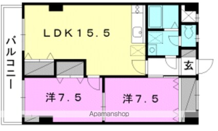 モアクレスト[2LDK/68m2]の間取図