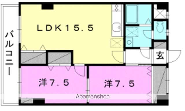 モアクレスト[2LDK/68m2]の間取図