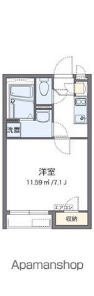 クレイノ西深津[1K/22.28m2]の間取図
