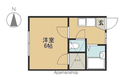 センチュリー２２[1K/19.44m2]の間取図
