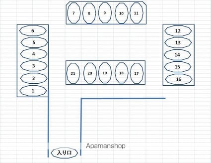 ラ・レジダンス・ド・グロワール[1K/16.2m2]の配置図