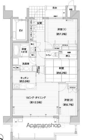 アイランドシティ照葉テラスマリナコート３番館の間取り