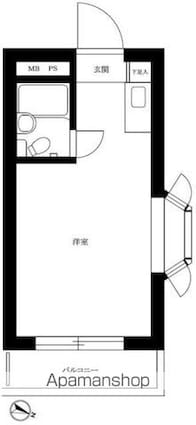 ユースフル祐天寺[1R/14.57m2]の間取図