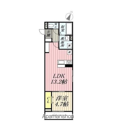 埼玉県八潮市大字木曽根[1LDK/43.6m2]の間取図