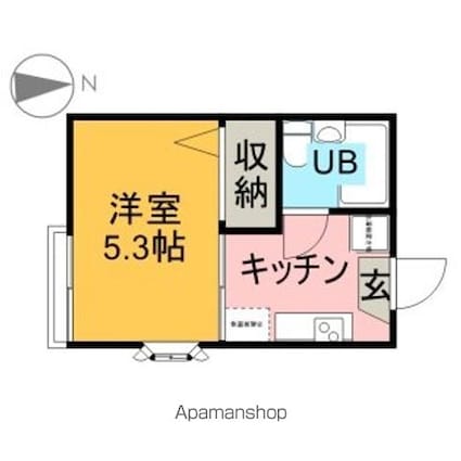 東京都杉並区天沼３丁目[1K/17.5m2]の間取図