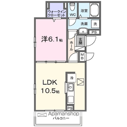 モア[1LDK/40.13m2]の間取図