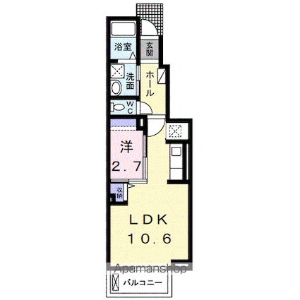 和歌山県和歌山市福島[1LDK/34.06m2]の間取図