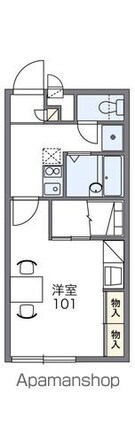 レオパレス長尾[1K/23.18m2]の間取図