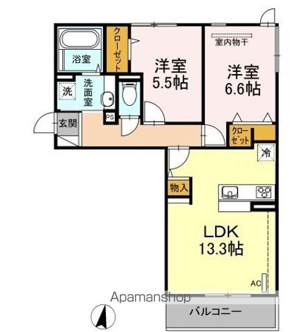 【福岡市早良区飯倉のアパートの間取り】