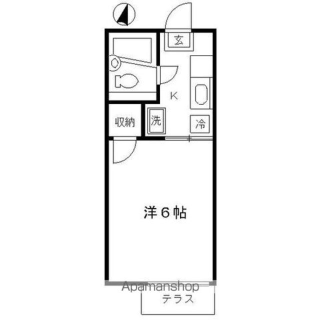 ファミーユヤマダ[1K/17.58m2]の間取図