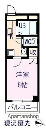 フローラル吉岡[1R/17.01m2]の間取図