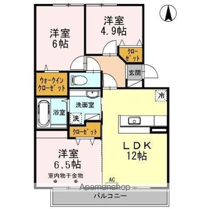 ルミエール　藤崎[3LDK/67.23m2]の間取図
