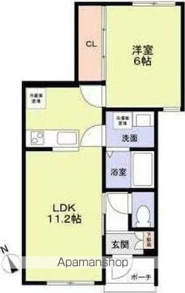 Ｆｏｒｅｓｔ　Ｒｕｈｅ[1LDK/40.16m2]の間取図