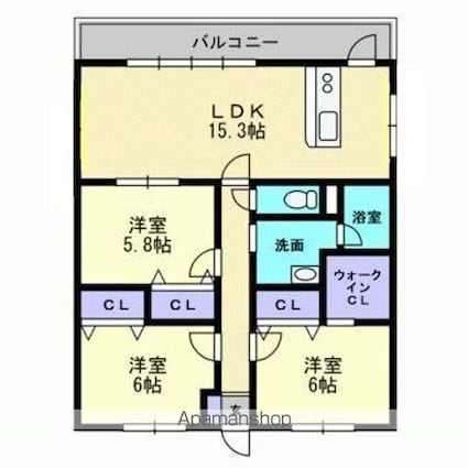 エリヴェール道後[3LDK/78.32m2]の間取図