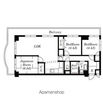 ペルシェール西葛西[3LDK/71.68m2]の間取図