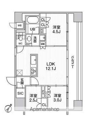 ｎｉｄｏ　ＳＵＧＡＭＯ[3LDK/51.26m2]の間取図