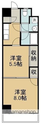 レジデンスタナカⅢ[2K/35m2]の間取図