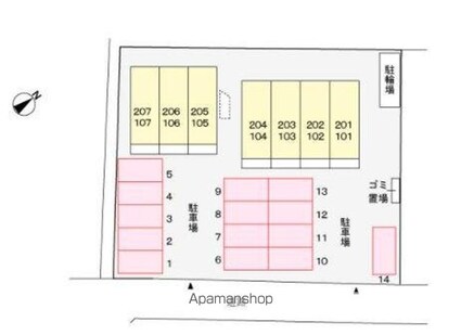 モルティ・ＭＫ[1R/25.25m2]の配置図