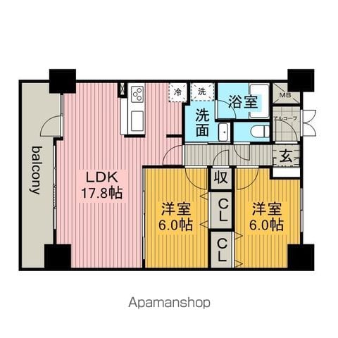 茶屋ヶ坂ライズの間取り写真